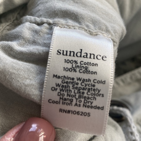 Sundance Everyday Eyelet Pants Womens 16 Jogger pant beige drawstrings Bohemian - Picture 12 of 15